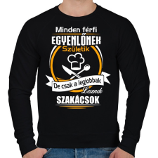 PRINTFASHION Legjobbak lesznek szakácsok - Férfi pulóver - Fekete férfi pulóver, kardigán