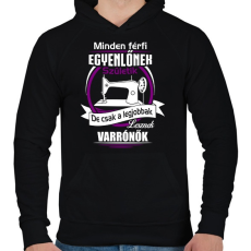 PRINTFASHION Legjobbak lesznek varrónők - Férfi kapucnis pulóver - Fekete
