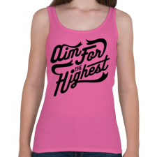 PRINTFASHION Legmagasabb cél  - Női atléta - Rózsaszín női trikó