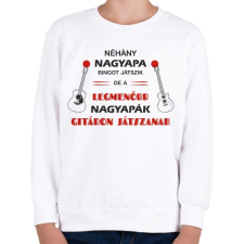 PRINTFASHION Legmenőbb nagyapák gitáron játszanak - Gyerek pulóver - Fehér gyerek pulóver, kardigán