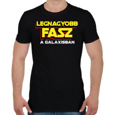 PRINTFASHION LEGNAGYOBB FASZ A GALAXISBAN - Férfi póló - Fekete