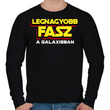 PRINTFASHION LEGNAGYOBB FASZ A GALAXISBAN - Férfi pulóver - Fekete férfi pulóver, kardigán