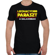 PRINTFASHION LEGNAGYOBB PARASZT A GALAXISBAN - Férfi póló - Fekete