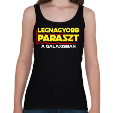 PRINTFASHION LEGNAGYOBB PARASZT A GALAXISBAN - Női atléta - Fekete női trikó