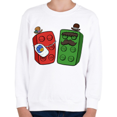 PRINTFASHION Lego család - Gyerek pulóver - Fehér