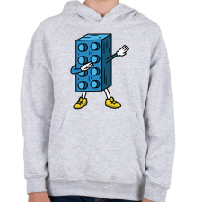 PRINTFASHION Lego dab - Gyerek kapucnis pulóver - Sport szürke gyerek pulóver, kardigán