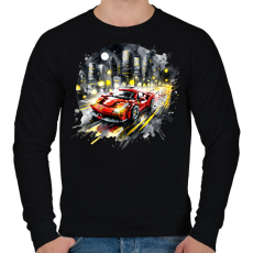 PRINTFASHION LEGO Ferrari - Férfi pulóver - Fekete