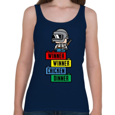 PRINTFASHION Lego PUBG - Női atléta - Sötétkék női trikó