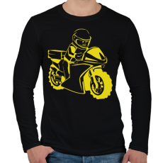 PRINTFASHION lego sárga - Férfi hosszú ujjú póló - Fekete