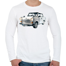 PRINTFASHION LEGO Trabant - Retro autó - Férfi hosszú ujjú póló - Fehér férfi póló