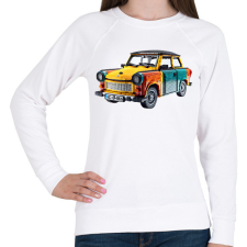 PRINTFASHION LEGO Trabant - Retro autó - Női pulóver - Fehér női pulóver, kardigán