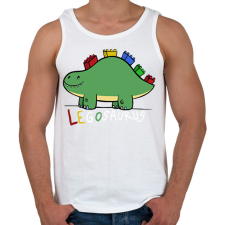 PRINTFASHION Legosaurus - Férfi atléta - Fehér atléta, trikó