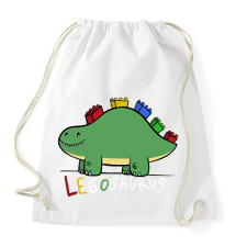 PRINTFASHION Legosaurus - Sportzsák, Tornazsák - Fehér tornazsák