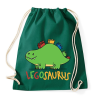 PRINTFASHION Legoszaurusz - Sportzsák, Tornazsák - Sötétzöld