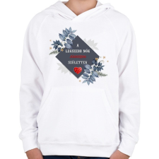 PRINTFASHION Legszebb nők június - Gyerek kapucnis pulóver - Fehér gyerek pulóver, kardigán