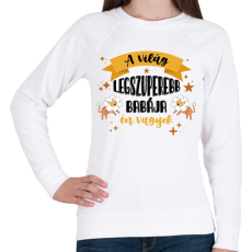 PRINTFASHION Legszuperebb baba - Női pulóver - Fehér