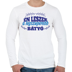 PRINTFASHION Legszuperebb bátyó - Férfi hosszú ujjú póló - Fehér