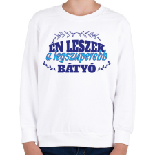 PRINTFASHION Legszuperebb bátyó - Gyerek pulóver - Fehér gyerek pulóver, kardigán