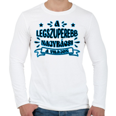 PRINTFASHION Legszuperebb nagybácsi - Férfi hosszú ujjú póló - Fehér