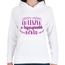 PRINTFASHION Legszuperebb nővér - Női kapucnis pulóver - Fehér női pulóver, kardigán