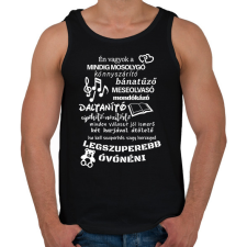 PRINTFASHION Legszuperebb Óvónéni - Férfi atléta - Fekete atléta, trikó