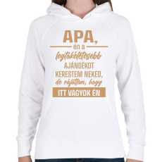 PRINTFASHION Legtökéletesebb ajándék - Női kapucnis pulóver - Fehér