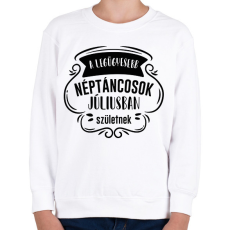 PRINTFASHION Legügyesebb néptáncosok - Hónappal - Gyerek pulóver - Fehér