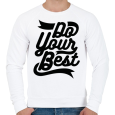 PRINTFASHION Légy a legjobb - Férfi pulóver - Fehér