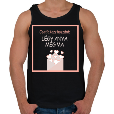 PRINTFASHION Légy anya még ma - Férfi atléta - Fekete