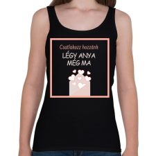 PRINTFASHION Légy anya még ma - Női atléta - Fekete női trikó