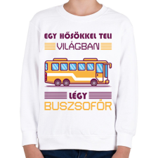 PRINTFASHION Légy buszsofőr - Gyerek pulóver - Fehér gyerek pulóver, kardigán