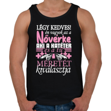 PRINTFASHION Légy kedves a Nővérkével! - Férfi atléta - Fekete atléta, trikó