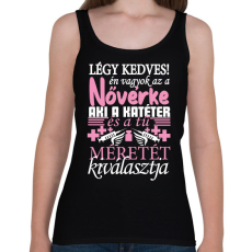 PRINTFASHION Légy kedves a Nővérkével! - Női atléta - Fekete