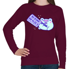 PRINTFASHION Légy kedves, különben..  - Női pulóver - Bordó női pulóver, kardigán