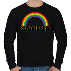 PRINTFASHION Légy önmagad - Férfi pulóver - Fekete