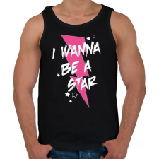 PRINTFASHION Légy sztár - Férfi atléta - Fekete atléta, trikó