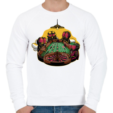 PRINTFASHION Legyek és a rulett - Férfi pulóver - Fehér férfi pulóver, kardigán