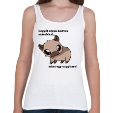 PRINTFASHION legyél olyan kedves másokkal, mint egy capybara - Női atléta - Fehér