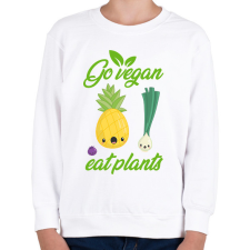 PRINTFASHION Legyél vegán - Gyerek pulóver - Fehér gyerek pulóver, kardigán