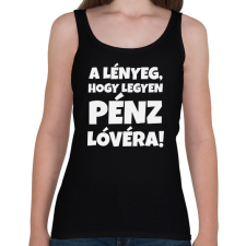 PRINTFASHION Legyen pénz lóvéra 2 - Női atléta - Fekete női trikó