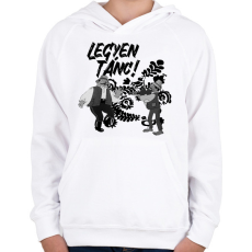 PRINTFASHION Legyen tánc! - Gyerek kapucnis pulóver - Fehér