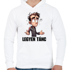 PRINTFASHION Legyen tánc - vicces mém karikatúra - Férfi kapucnis pulóver - Fehér férfi pulóver, kardigán