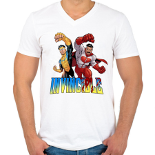 PRINTFASHION Legyőzhetetlen - Férfi V-nyakú póló - Fehér férfi póló