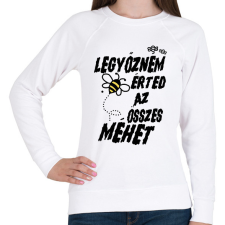 PRINTFASHION Legyőzném érted az összes méhet - páros minta - Női pulóver - Fehér női pulóver, kardigán