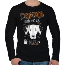 PRINTFASHION Lehet élni, de minek? - Dalmata - Férfi hosszú ujjú póló - Fekete férfi póló