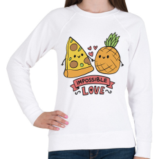 PRINTFASHION Lehetetlen szerelem - Női pulóver - Fehér