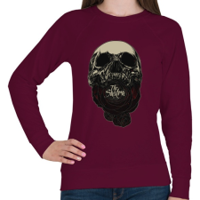 PRINTFASHION Lélekfaló - Női pulóver - Bordó női pulóver, kardigán