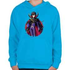 PRINTFASHION Lelouch CG - Gyerek kapucnis pulóver - Azúrkék gyerek pulóver, kardigán