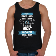 PRINTFASHION Lementem a boltba kenyérért - Férfi atléta - Fekete atléta, trikó