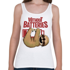 PRINTFASHION Lemerülve - lajhár - Női atléta - Fehér női trikó